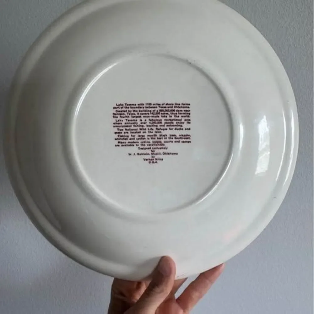 Vintage Vernon Kilns Lake Texoma Souvenir Plate